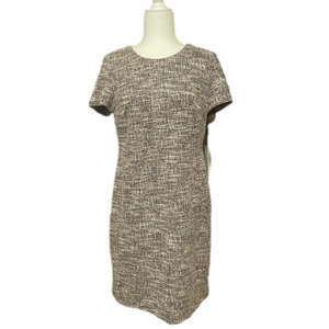Calvin Klein Multicolored Tweed Sheath Midi Dress Size 8